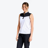 Nivo Polo Sans Manches Unice Mock Col Montant Performance Jacquard