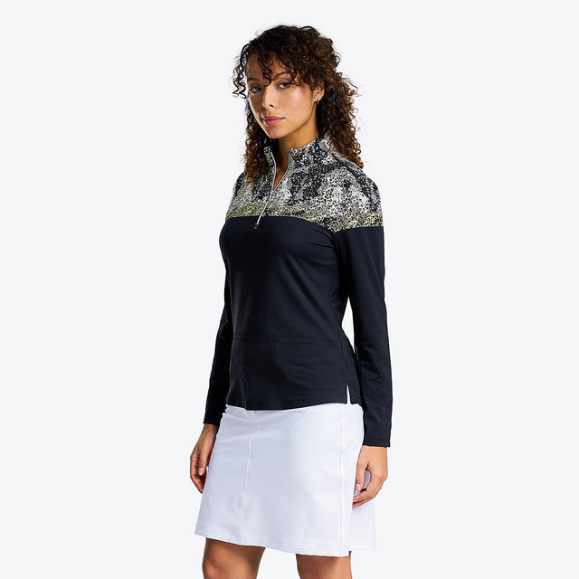 Losana Long Sleeve Polo Mock Neck For Women Comfort