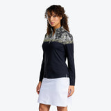 Losana Long Sleeve Polo Mock Neck For Women Comfort