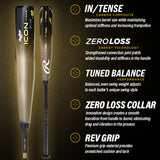 Rawlings Icon -10 Bâton USSSA Baseball Canon 2 5 8 Pouces Premium